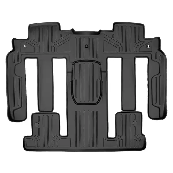 SMARTLINER Floor Mats 2nd and 3rd Row Liner Black Compatible With Traverse / Enclave / Acadia / Outlook (SB0044)