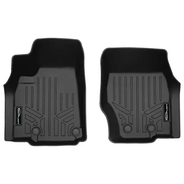SMARTLINER All Weather Custom Fit Black 1st Row Floor Mat Liner Set Compatible With 2021-2023 Jeep Grand Cherokee L (SA0674)