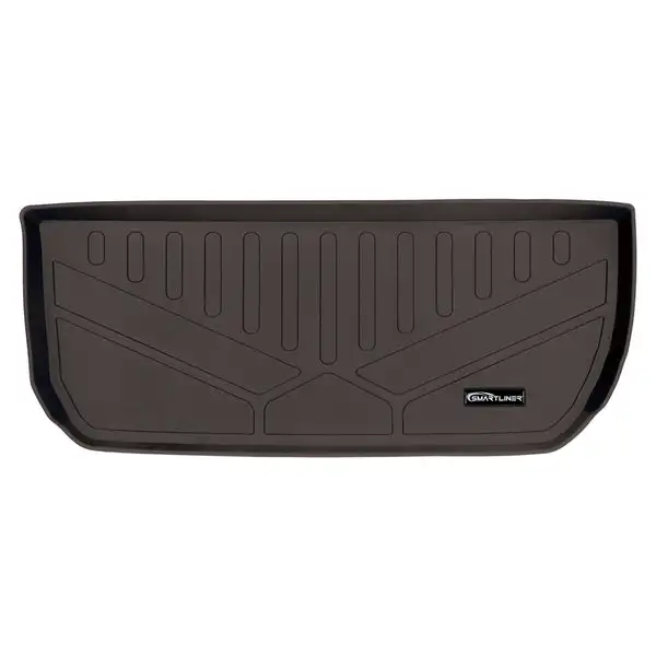 SMARTLINER All Weather Custom Fit Cargo Trunk Liner Floor Mat Behind 3rd Row Cocoa Compatible With 2008-2017 Traverse / Enclave (SD3044)