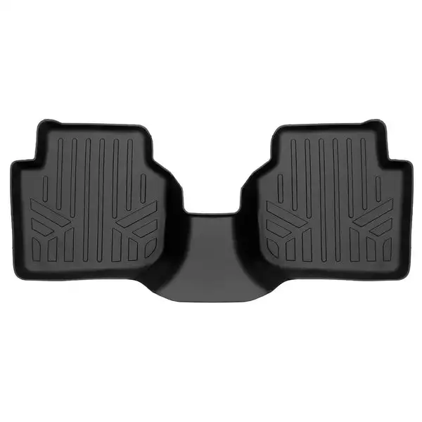 SMARTLINER All Weather Custom Fit Black 2nd Row Floor Mat Liner Set Compatible With 2012-2022 Volkswagen Passat (SB0659)