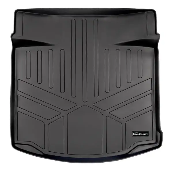 SMARTLINER All Weather Custom Fit Cargo Trunk Liner Floor Mat Black Compatible With 2013-2015 Chevrolet Malibu / 2016 Malibu Limited (SD0187)