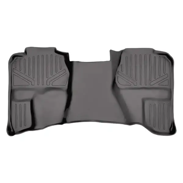 SMARTLINER Custom Fit Floor Mats 2nd Row Liner Grey Compatible With 2007-2013 Silverado/Sierra 1500/2500/3500 HD Extended Cab (SB2097)