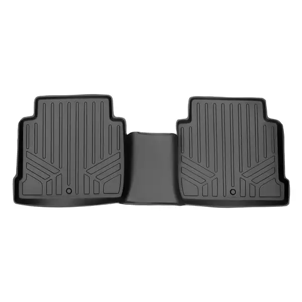 SMARTLINER Custom Fit Floor Mats 2nd Row Liner Black Compatible With 2015-2019 Hyundai Sonata / 2016-2019 Kia Optima (SB0218)