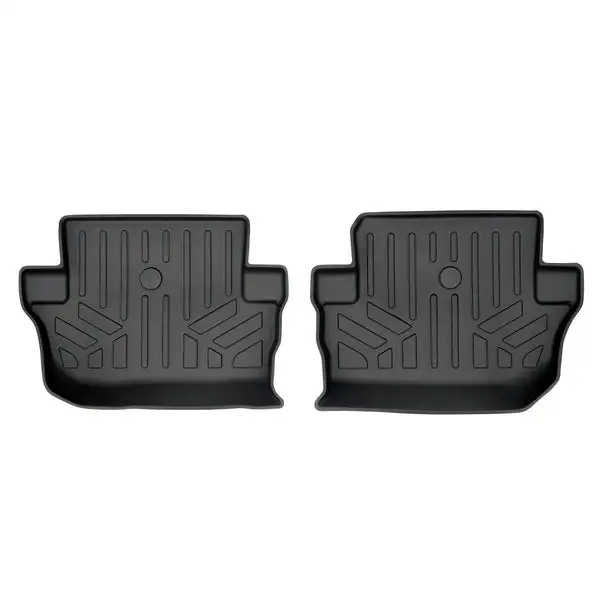 SMARTLINER Custom Fit Floor Mats 2nd Row Liner Black Compatible With 2018-2020 Jeep Wrangler 2-Door (SB0384)