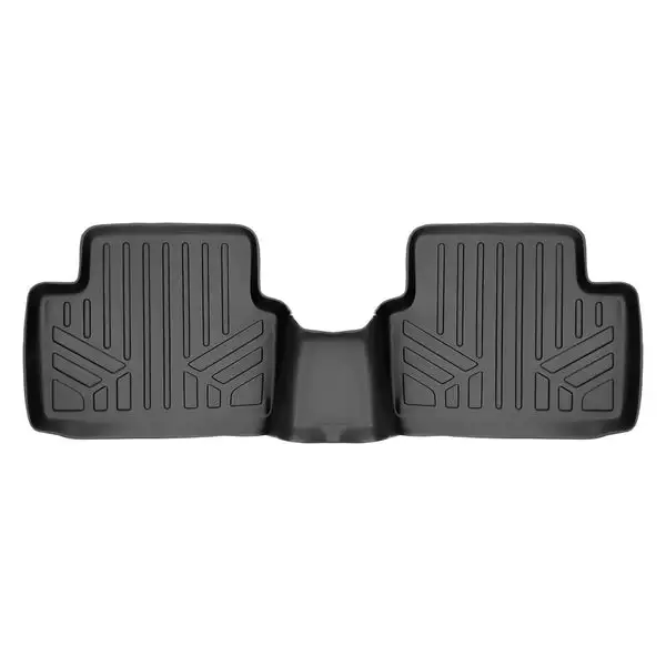 SMARTLINER Custom Fit Floor Mats 2nd Row Liner Black Compatible With 2013-2016 Chevrolet Malibu (SB0187)