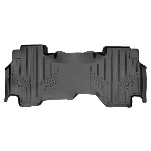 SMARTLINER Custom Fit Floor Mats 2nd Row Liner Black Compatible With 2019-2021 Ram 1500 Quad Cab with 1st Row Captain Seat or Bench Seats (SB0370)