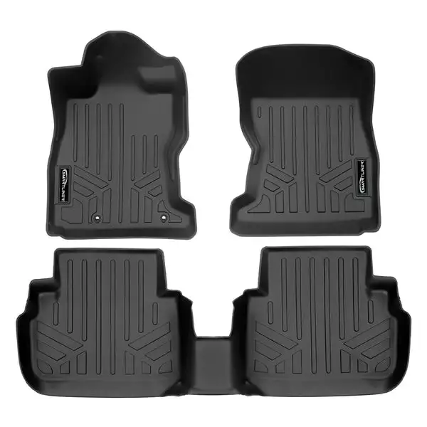 SMARTLINER All Weather Protection Custom Fit Black 2 Row Floor Mat Liner Set Compatible With 2022-2024 Subaru WRX (SA0720/B0358)