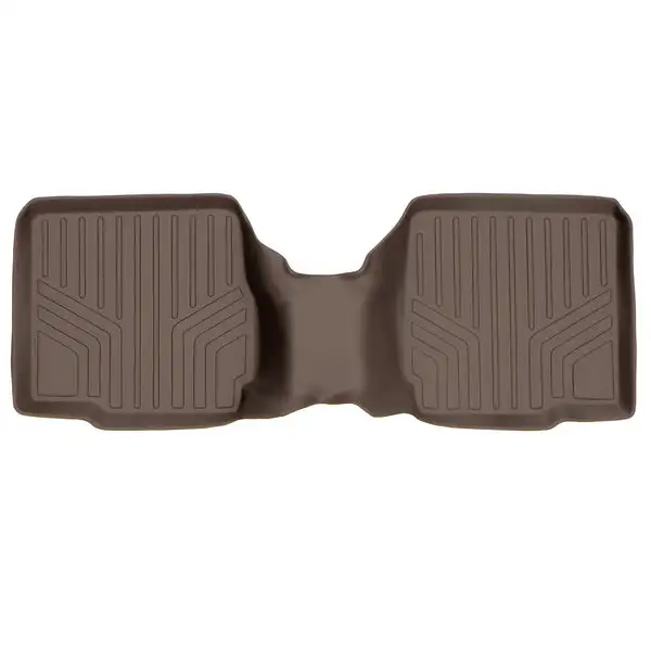 SMARTLINER Custom Fit Floor Mats 2nd Row Liner Tan Compatible With 2011-2019 Ford Explorer with 2nd Row Center Console (SB1109)