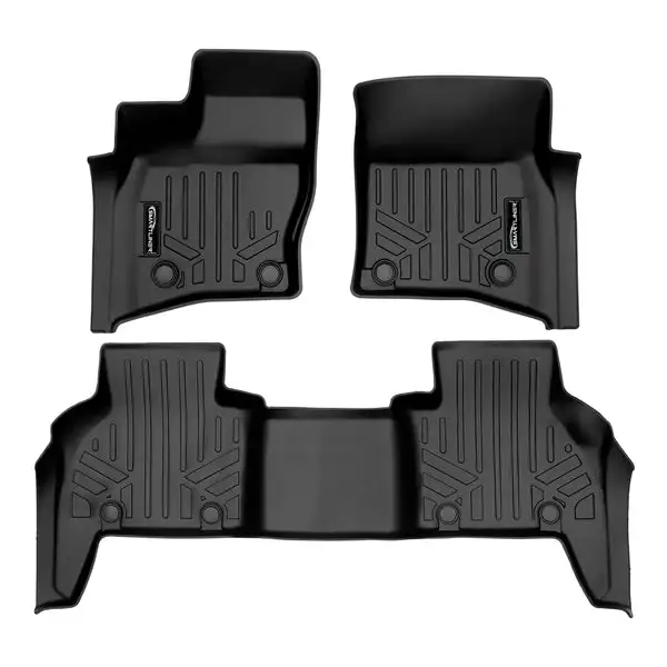 SMARTLINER All Weather Custom Fit 2 Row Floor Mat Liner Set Compatible With 2020-2023 Range Rover Defender 110 (SA0564/B0629)