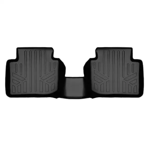 SMARTLINER All Weather Custom Fit Floor Mats 2nd Row Liner Black Compatible With 2023 Mazda CX-50 (SB0622)