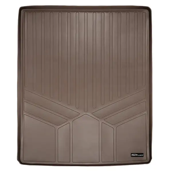 SMARTLINER All Weather Cargo Trunk Liner Floor Mat Behind 2nd Row Seat Tan Compatible With 2008-2020 Grand Caravan / Town & Country (SD1181)
