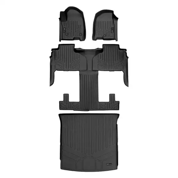 SMARTLINER 3 Rows & Cargo Liner Bundle Compatible With 2021-2023 Chevrolet Tahoe/GMC Yukon w/ 2nd Row Bucket Seats (SA0524/B0524/D0524)