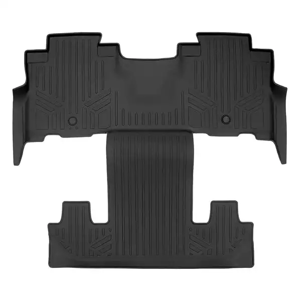 SMARTLINER Floor Mats 2nd and 3rd Row Liner Black Compatible With 2018-2022 Expedition/Navigator with Bucket Seats (SB0350)
