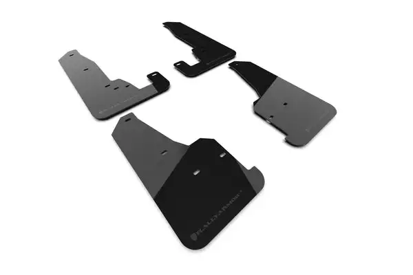 Rally Armor 18-22 Jeep Grand Cherokee SRT Trackhawk Black UR Mud Flap - Metallic Black Logo (MF134-UR-BLK-MBK)