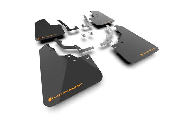 Rally Armor 2026 Honda Passport - Black Mud Flap/Orange Logo (MF139-UR-BLK-OR)