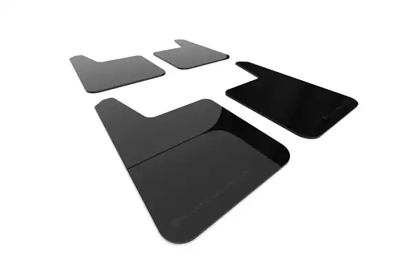 Rally Armor Universal - Black Mud Flap/Metallic Black Logo (MF20-URP-BLK-MBK)