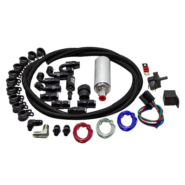 Snow Performance Supplemental Fuel System (Black Nylon Braided Stainless Line) (SNF-60900B)
