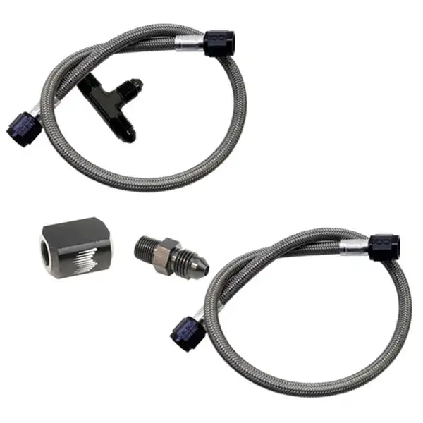 Snow Performance Water-Methanol Quad Nozzle Upgrade (Stainless Steel Braided Line) (SNO-40045-BRD)