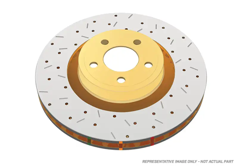 DBA 97-04 Corvette C5/C6 Rear Drilled & Slotted 4000 Series Rotor