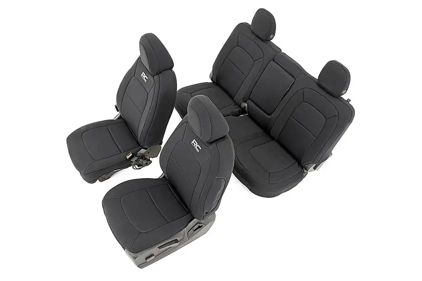 Rough Country Seat Covers - Front Bucket - Rear Bench - Chevy GMC Canyon Colorado (15-22)