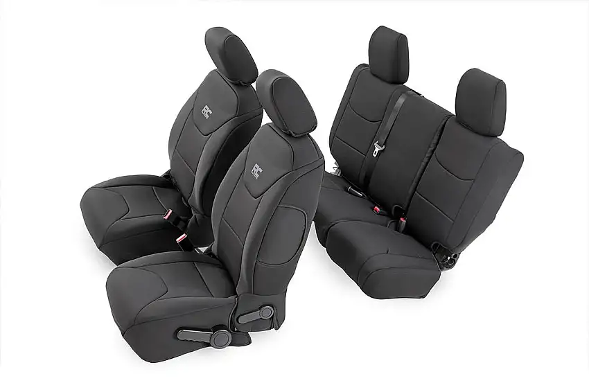 Rough Country Seat Covers - Front And Rear - Jeep Wrangler JK 4WD (2013-2018)