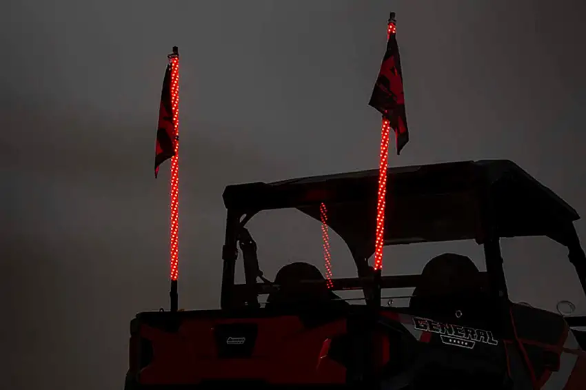 Rough Country Multi-Color LED - Whip - 4' Long - Pair