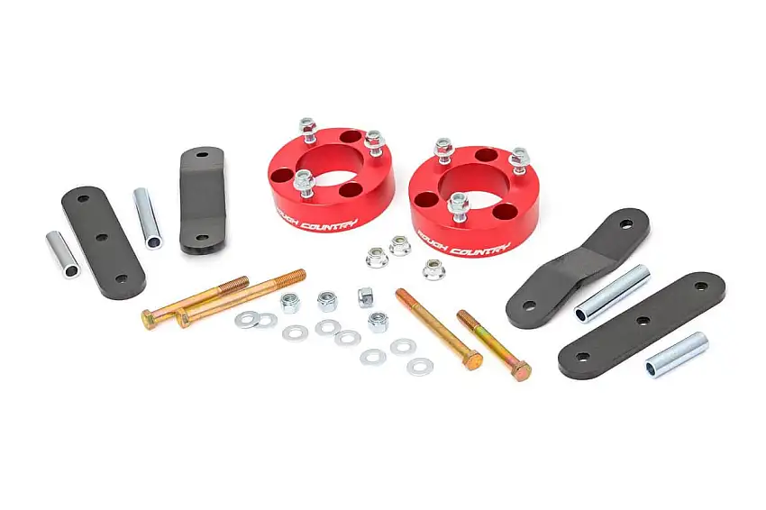 2.5 Inch Leveling Kit - Red Spacers - Nissan Frontier (05-23) Xterra