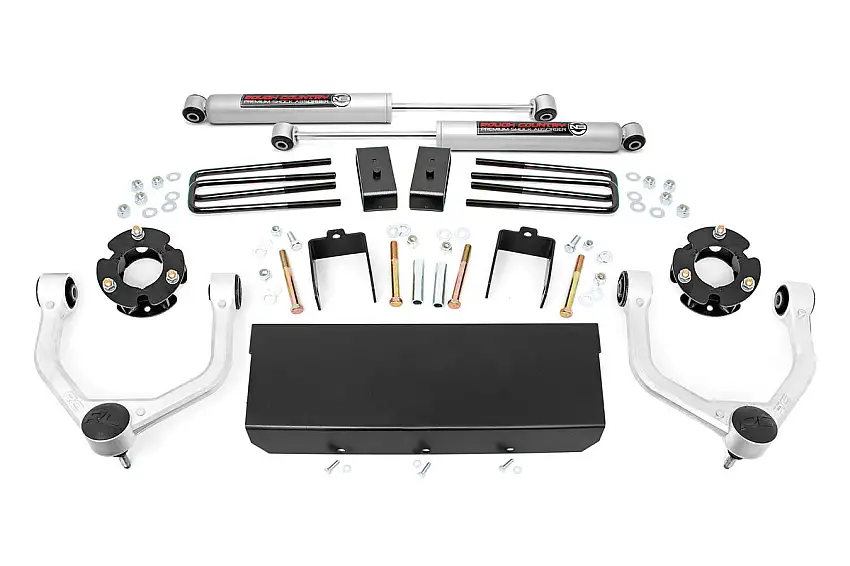 Rough Country 3 Inch Lift Kit - N3 Shocks - Nissan Titan XD 2WD 4WD (2016-2023)